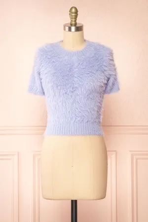 Bernadette | Fuzzy Lavender Top