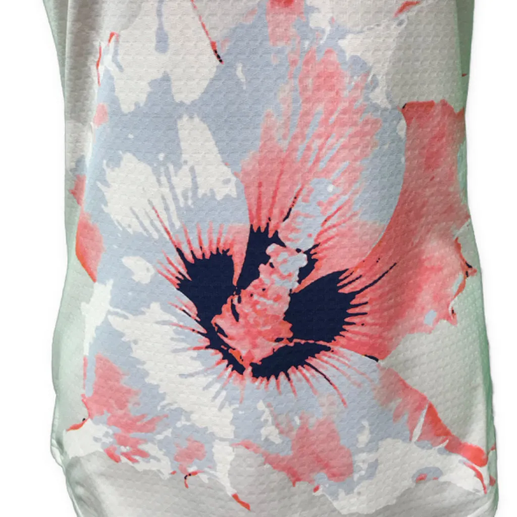 Bette & Court White Sleeveless Polo w/ Flower Size S  MSP$74