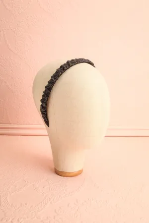 Beverly Black | Crystal Headband