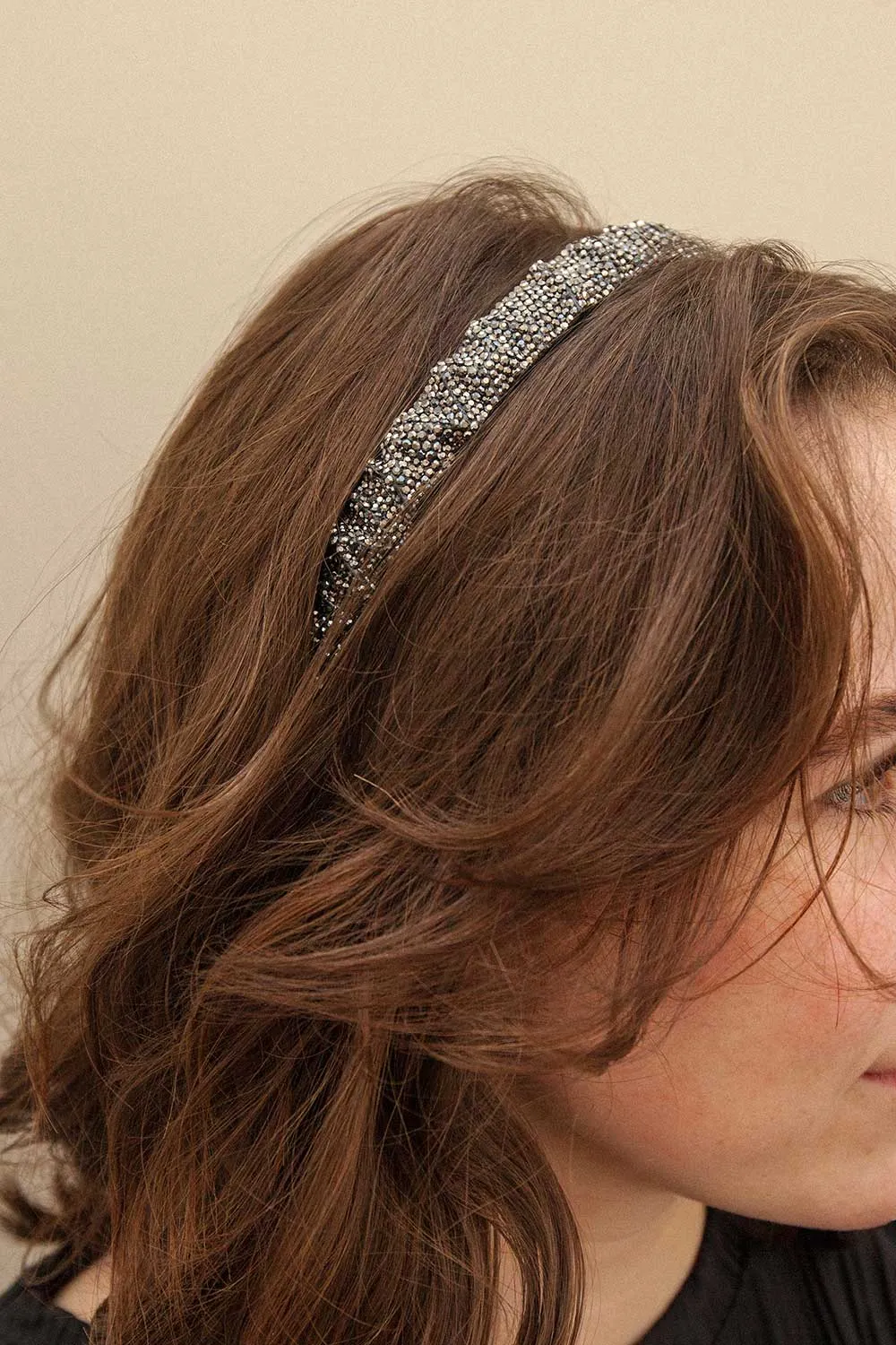 Beverly Black | Crystal Headband