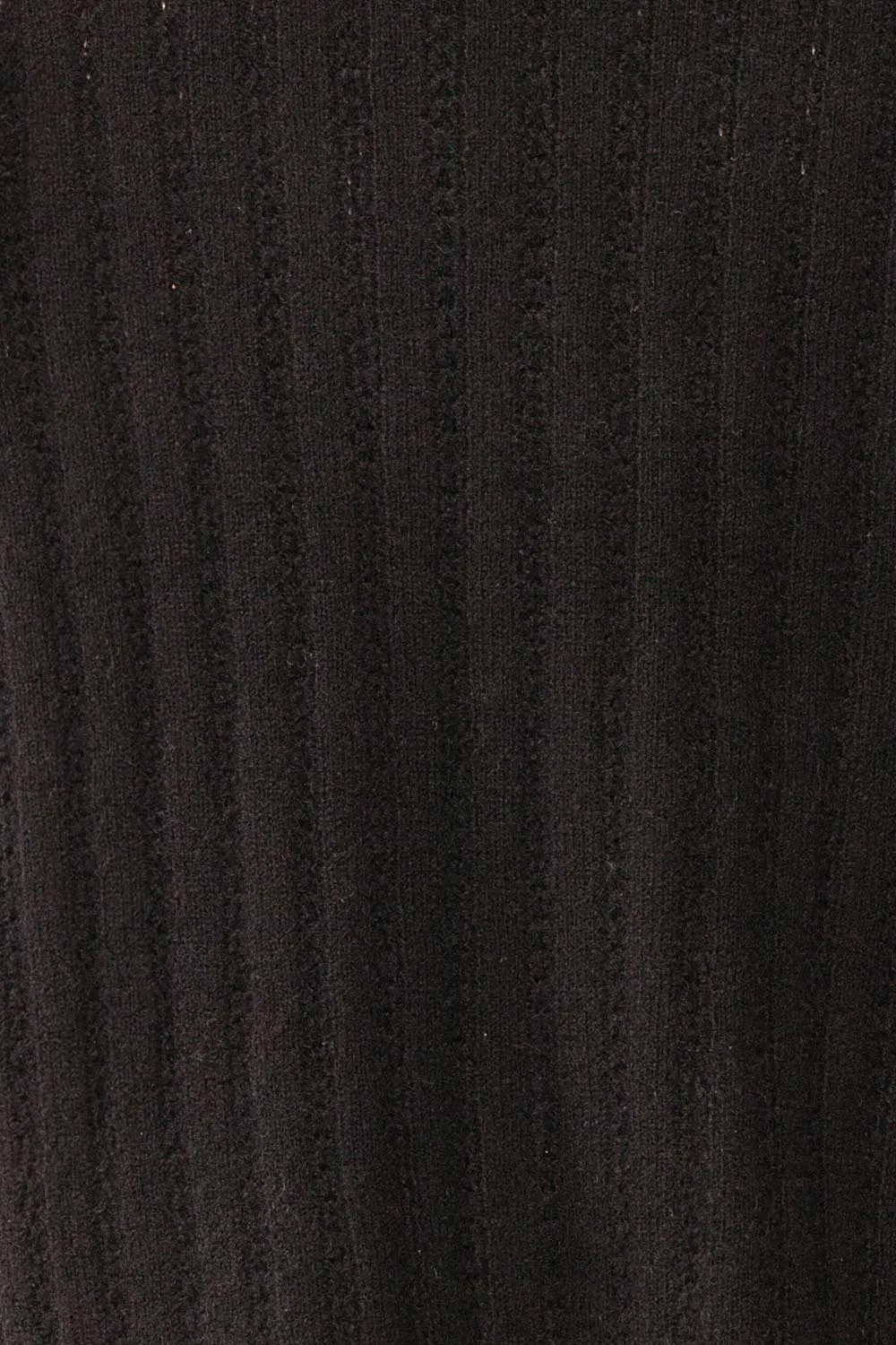 Bezie Black | Knit Open-Front Cardigan