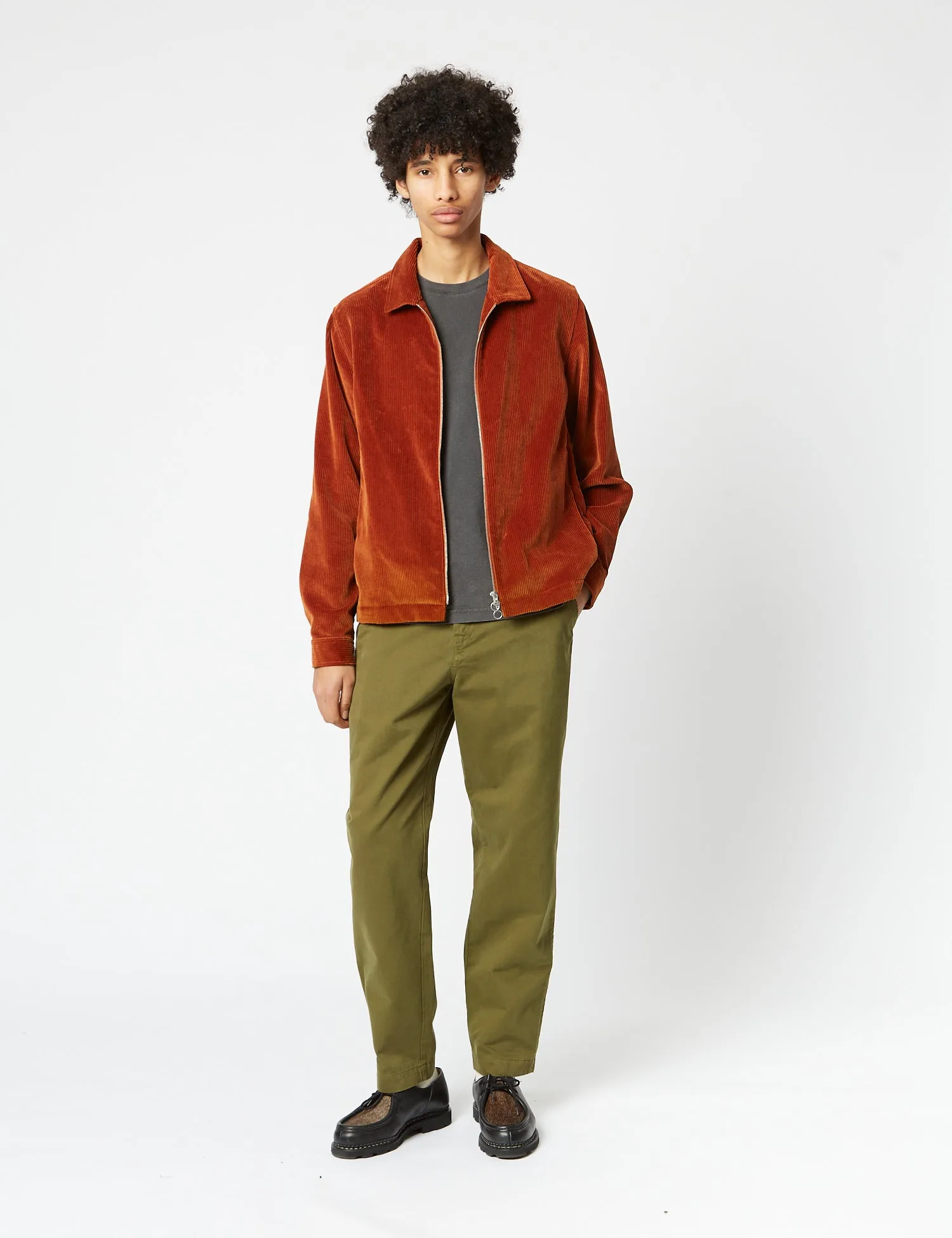 Bhode Everyday Pant Italian Cotton (Relaxed, Straight) - Olive Green