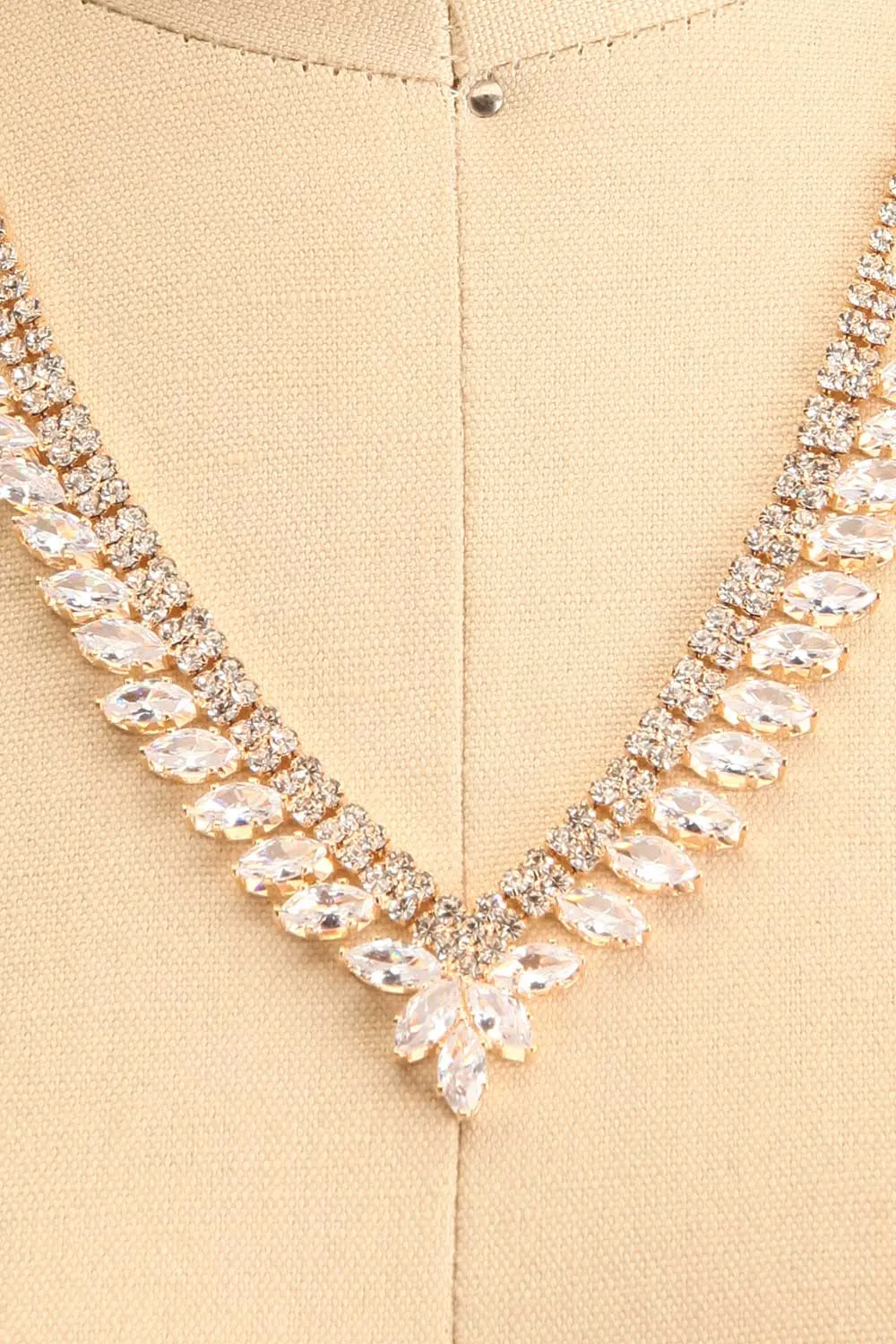Bidule Gold | Crystal Earrings & Necklace Set