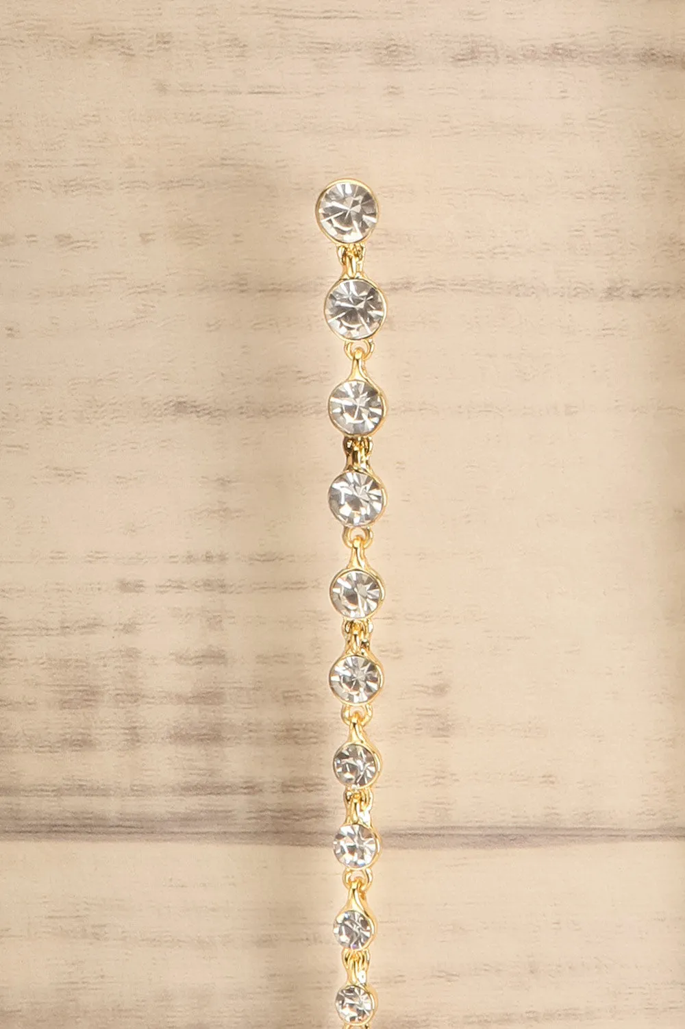 Binche Gold | Pendant Earrings w/ Crystals