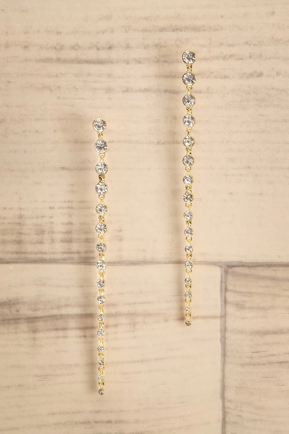 Binche Gold | Pendant Earrings w/ Crystals