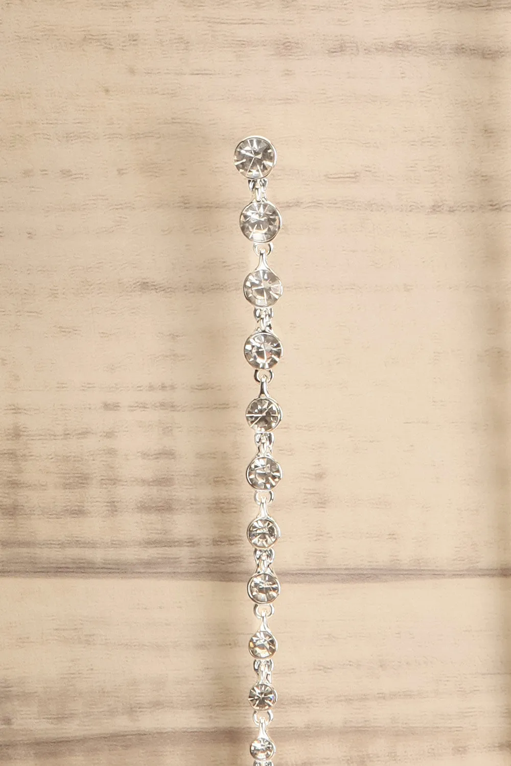 Binche Silver | Pendant Earrings w/ Crystals