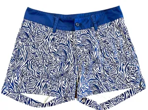 Birdies and Bows Royal & White Patterned Golf Shorts Size 6 MSP$84