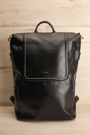 Blossum Black | Recycled Vegan Leather Backpack
