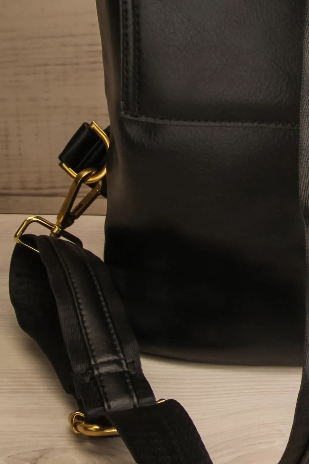 Blossum Black | Recycled Vegan Leather Backpack