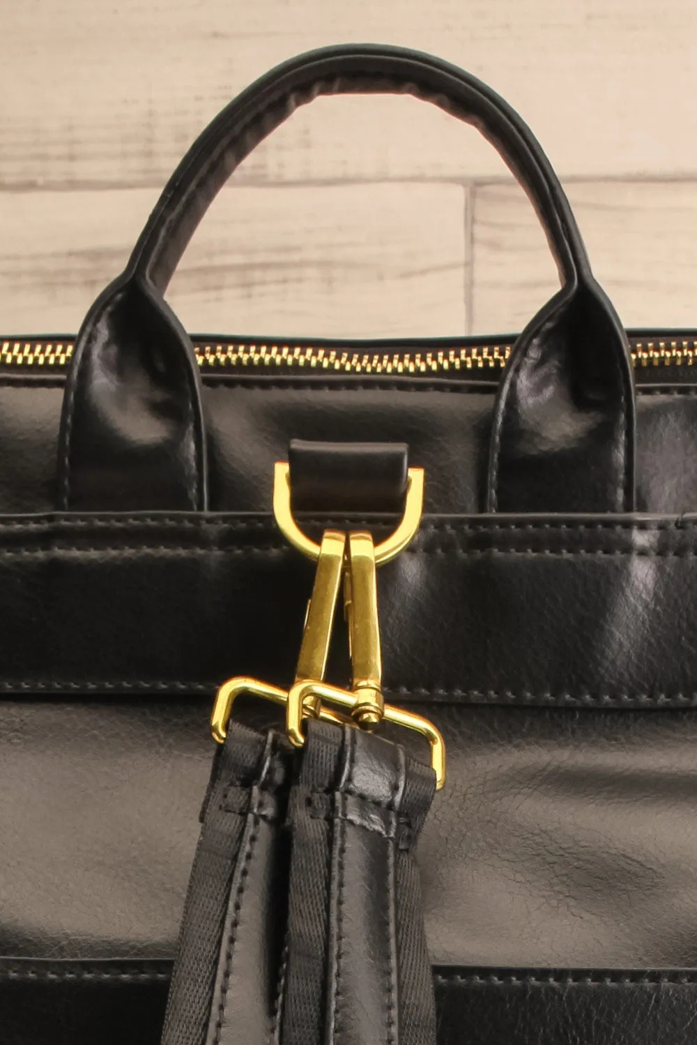 Blossum Black | Recycled Vegan Leather Backpack