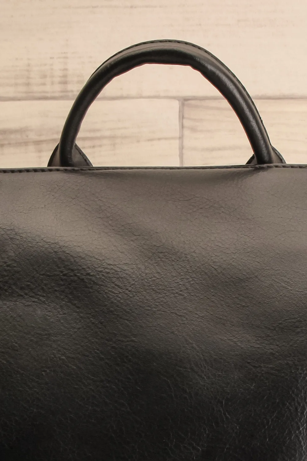 Blossum Black | Recycled Vegan Leather Backpack
