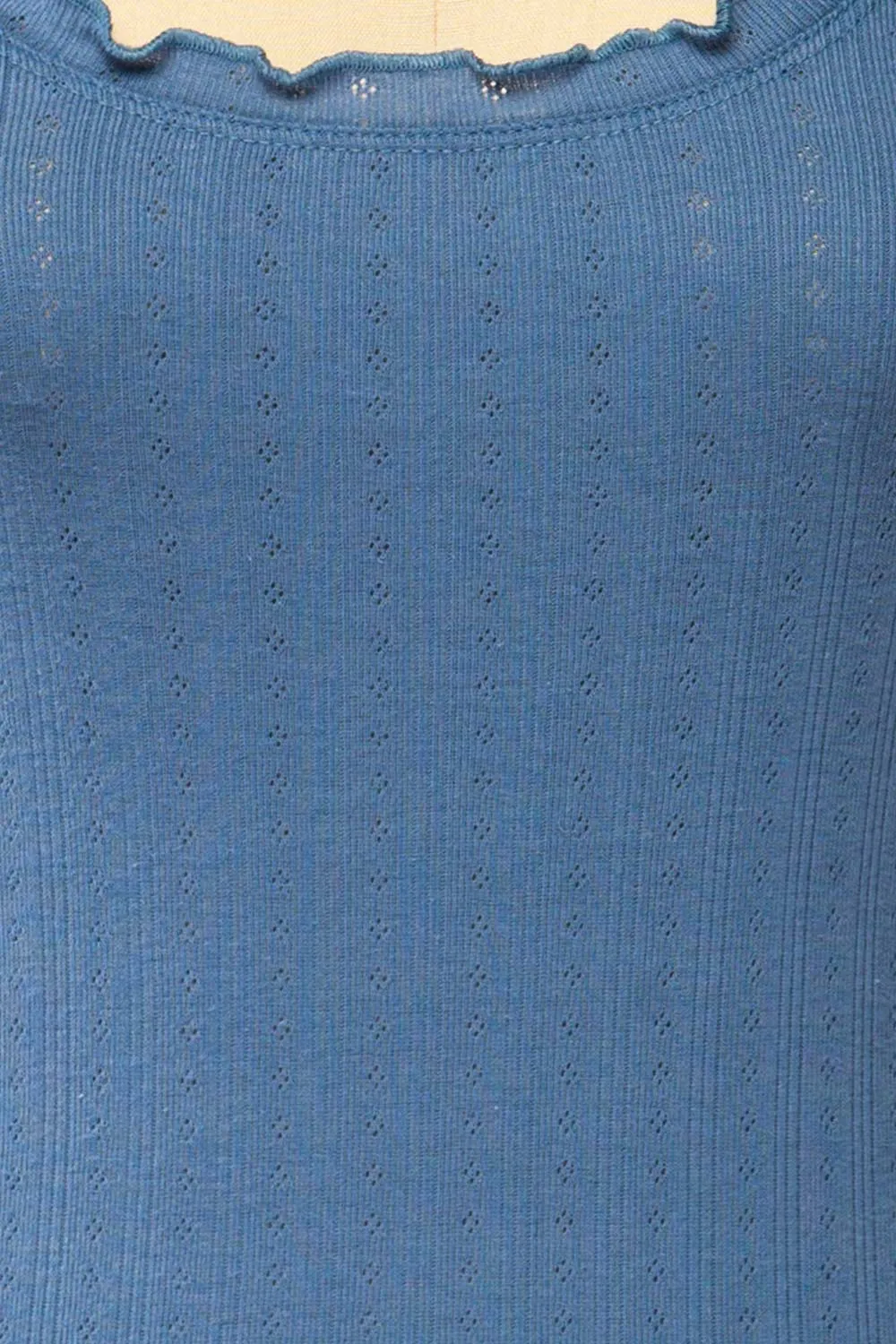 Boke Blue | Openwork Knit Tank Top