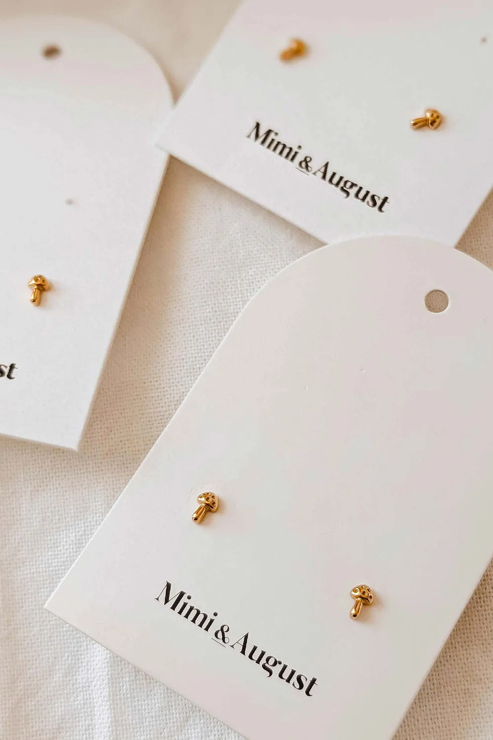 Boorgi | Small Gold-Plated Mushroom Studs