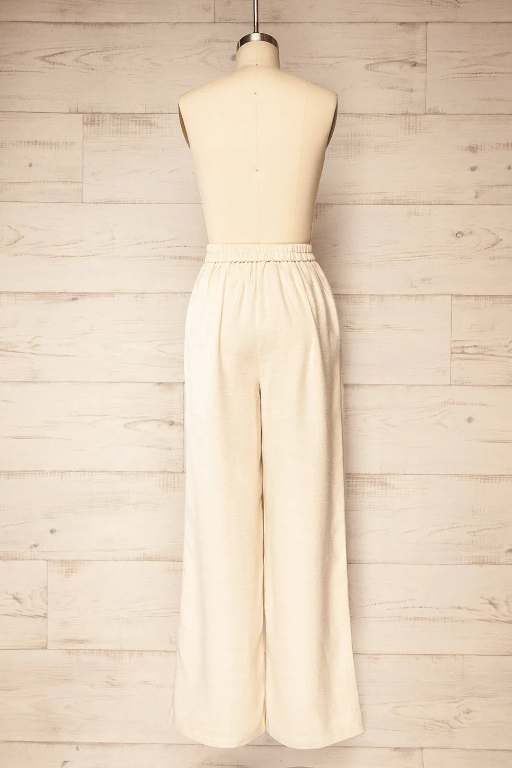 Borden | Beige Wide Leg Pants