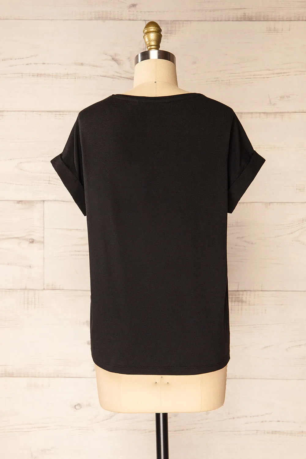 Bossugan Black | Round Neck T-Shirt