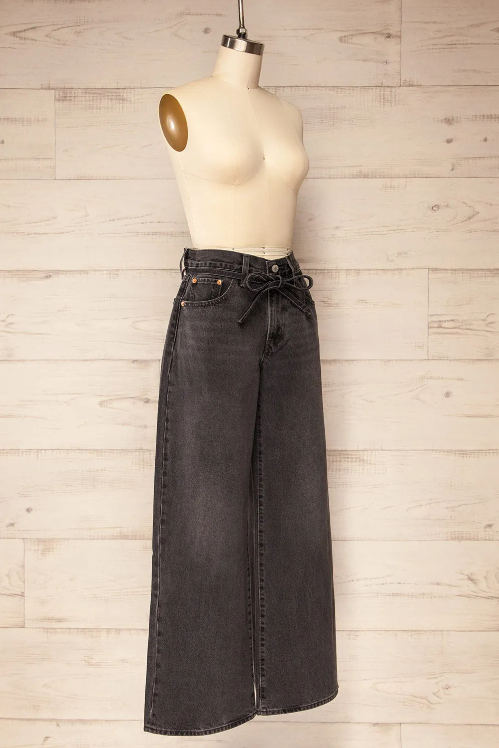 Brasov | Black High Rise Wide-Leg Jeans