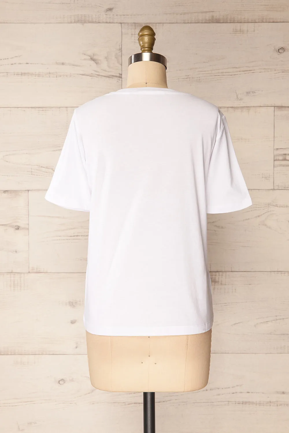 Brossard White | Round Neck T-Shirt