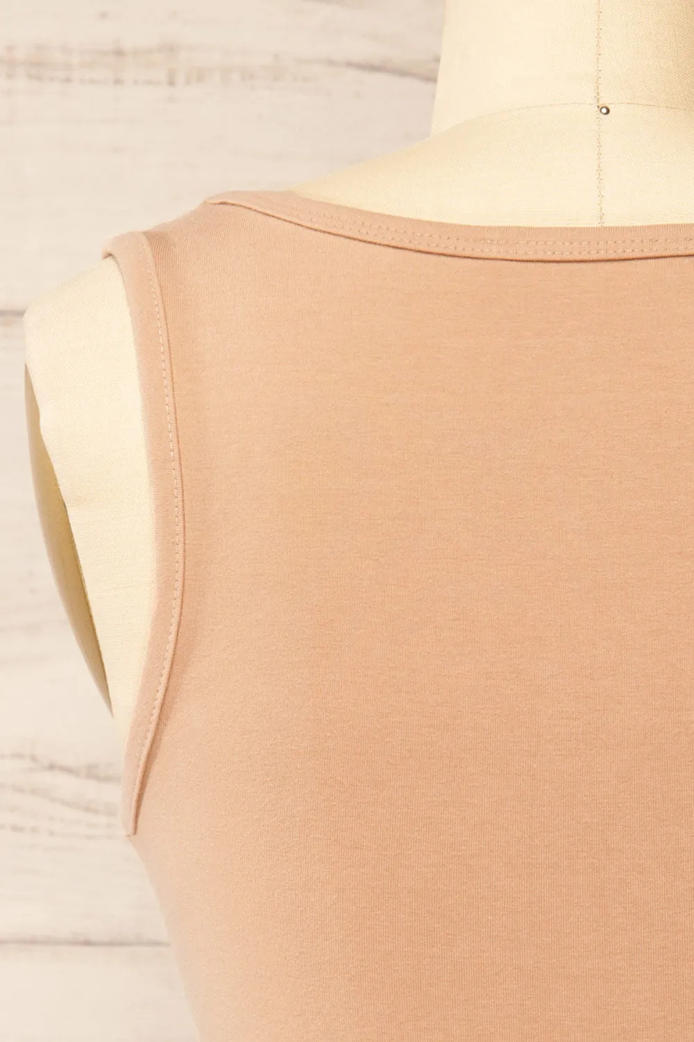 Brutus Beige | Square Neck Cropped Cami
