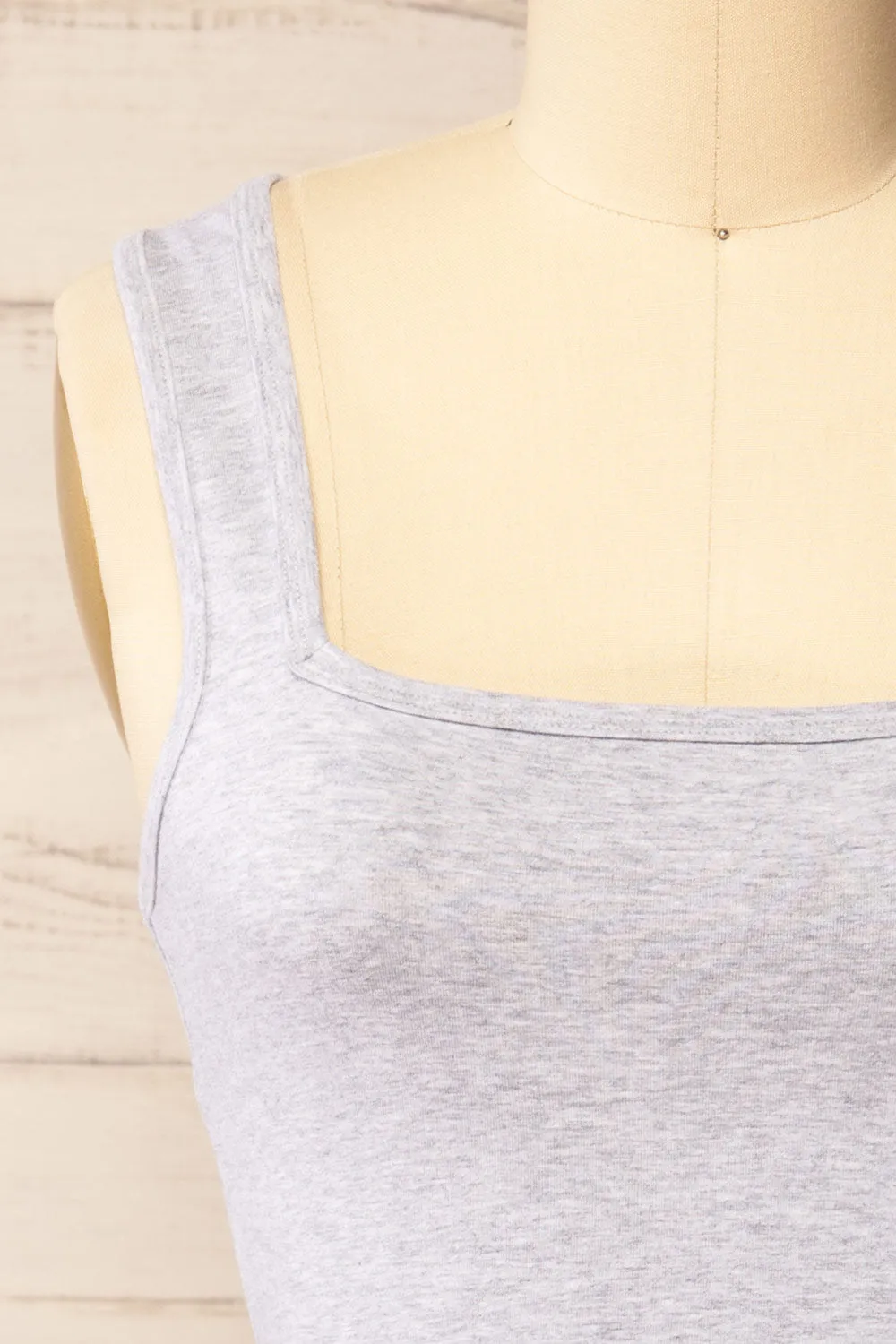 Brutus Grey | Square Neck Cropped Cami