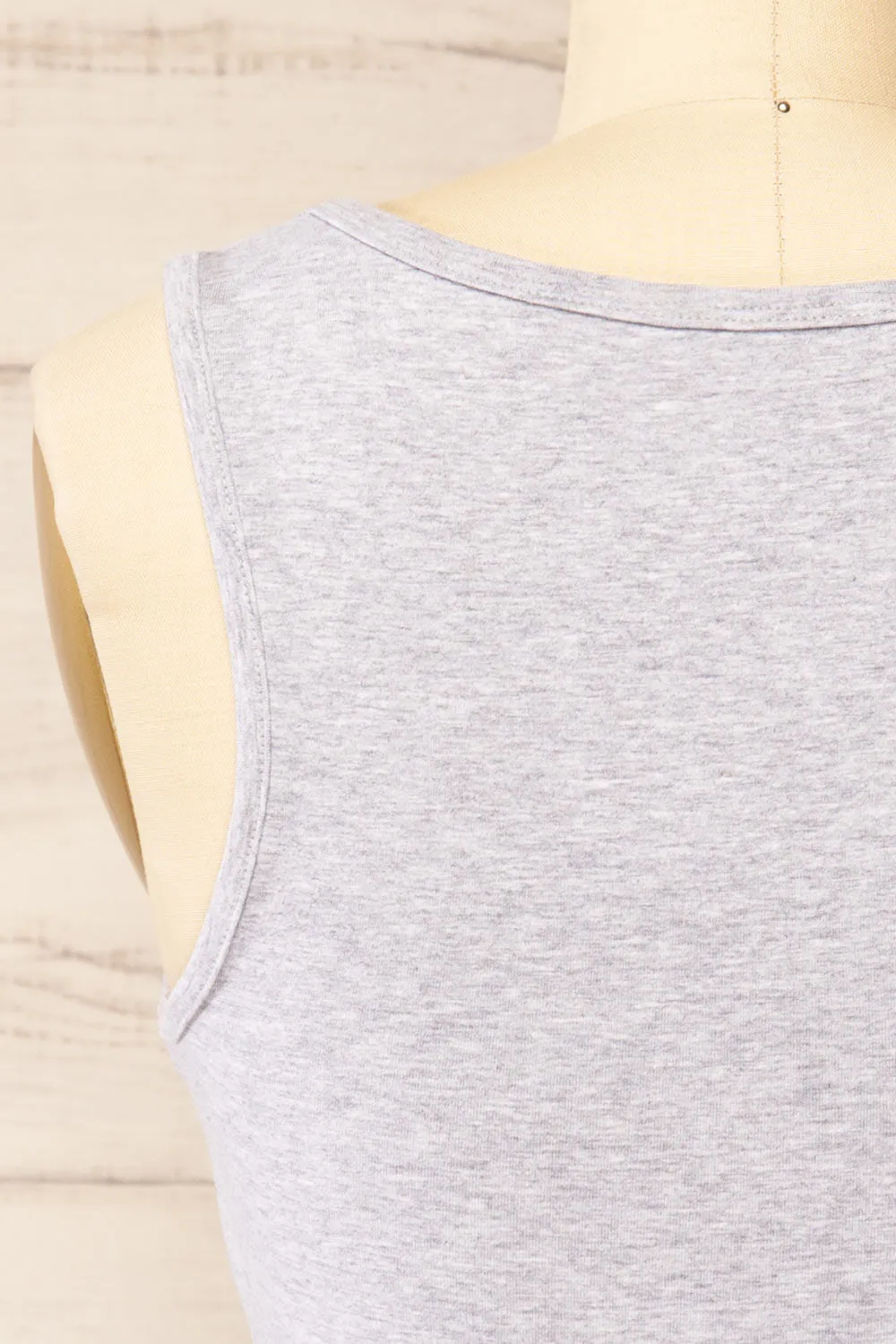Brutus Grey | Square Neck Cropped Cami