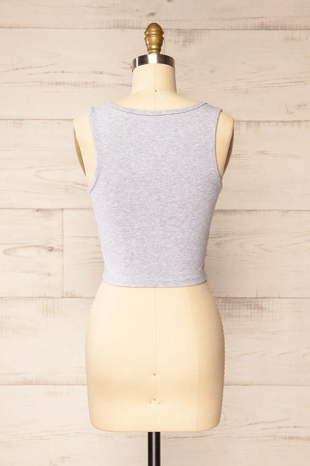 Brutus Grey | Square Neck Cropped Cami