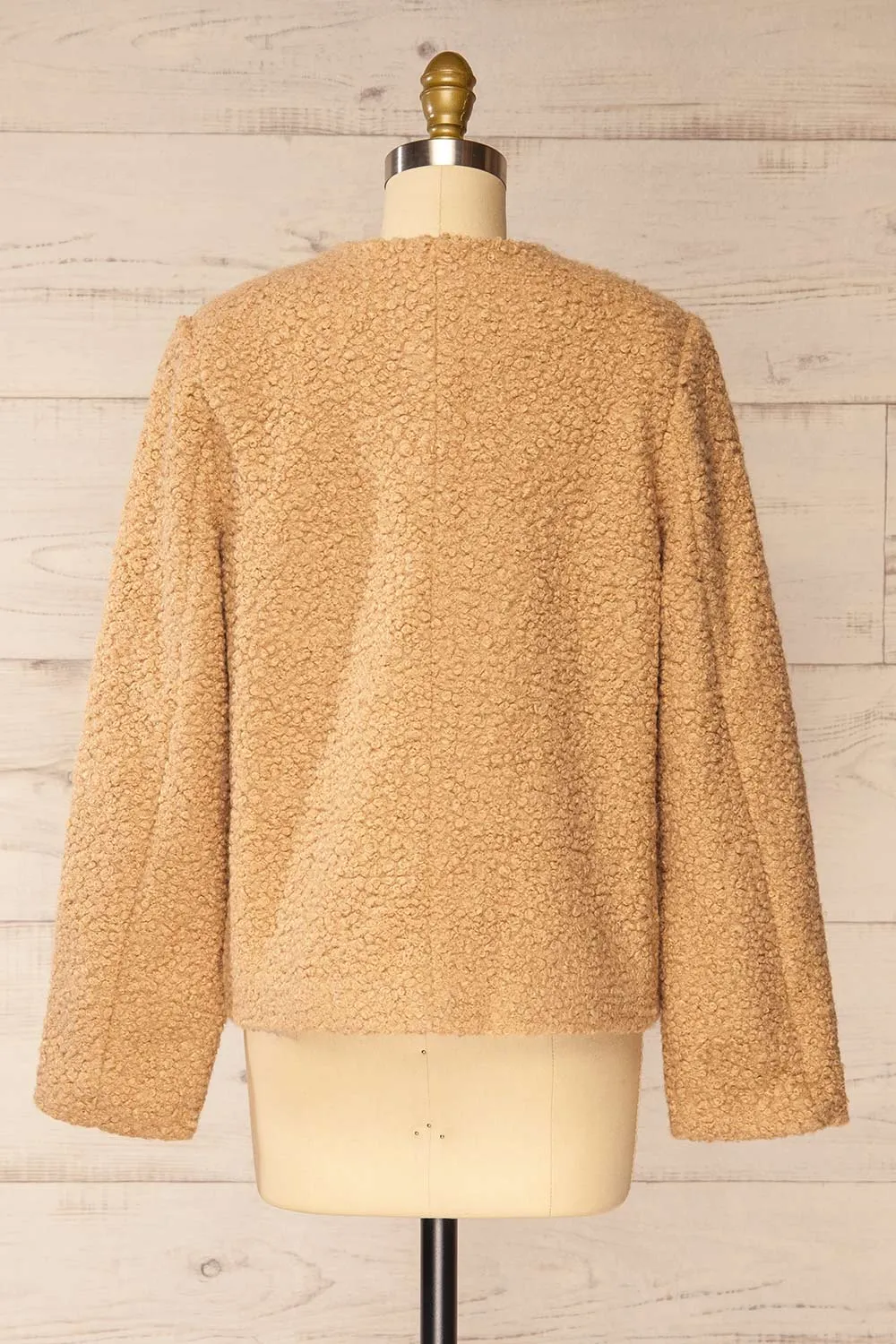 Bryansk | Beige Curly Knit Jacket