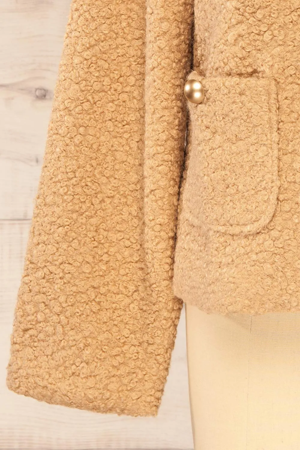 Bryansk | Beige Curly Knit Jacket