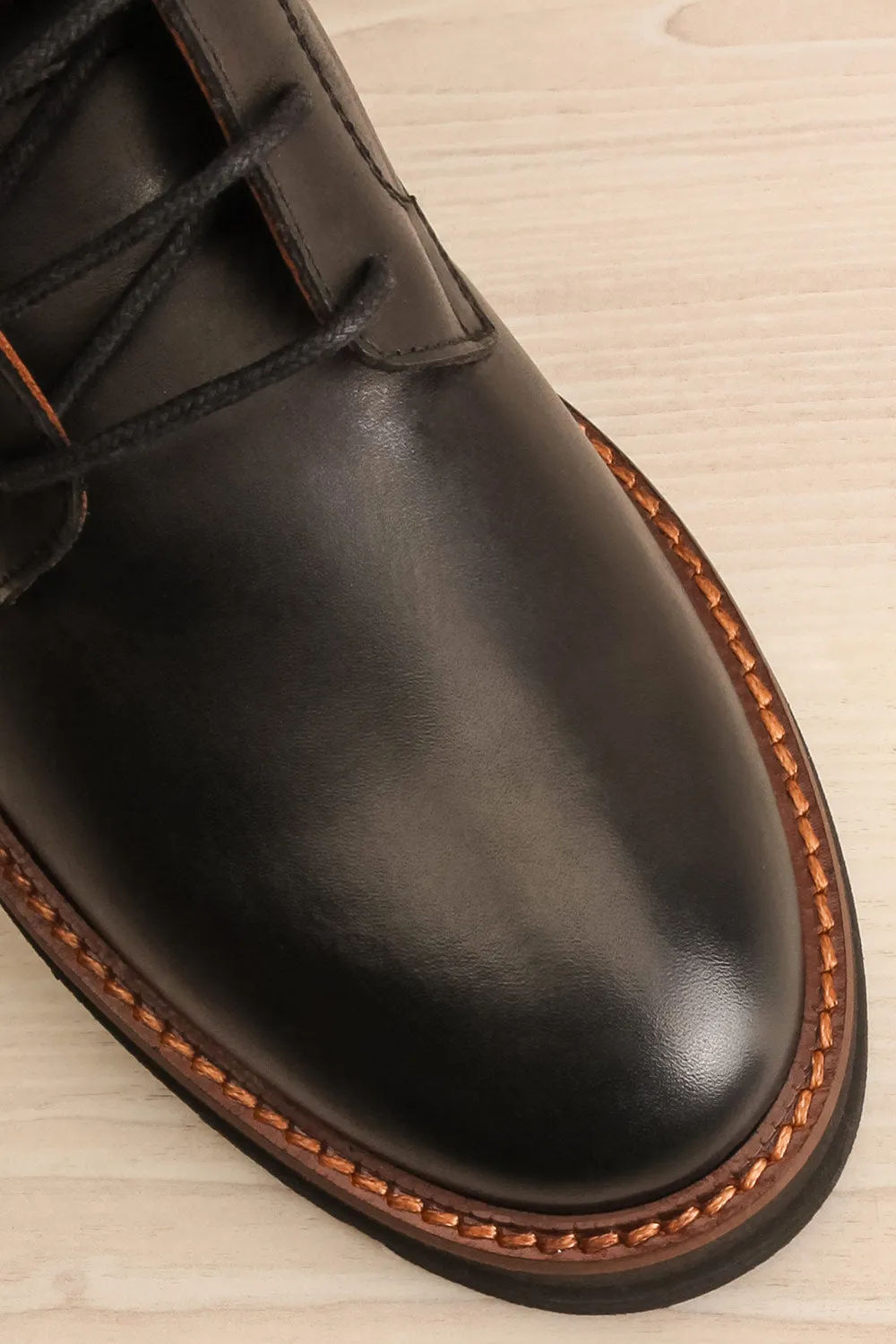 Bunker | Black Lace-Up Boots