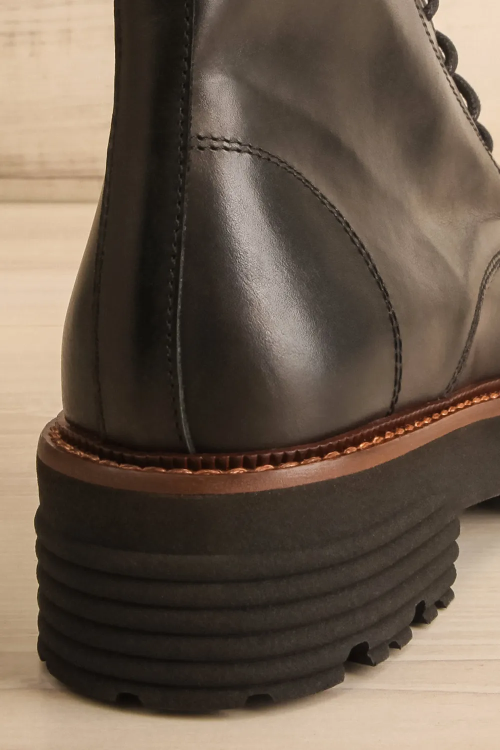 Bunker | Black Lace-Up Boots