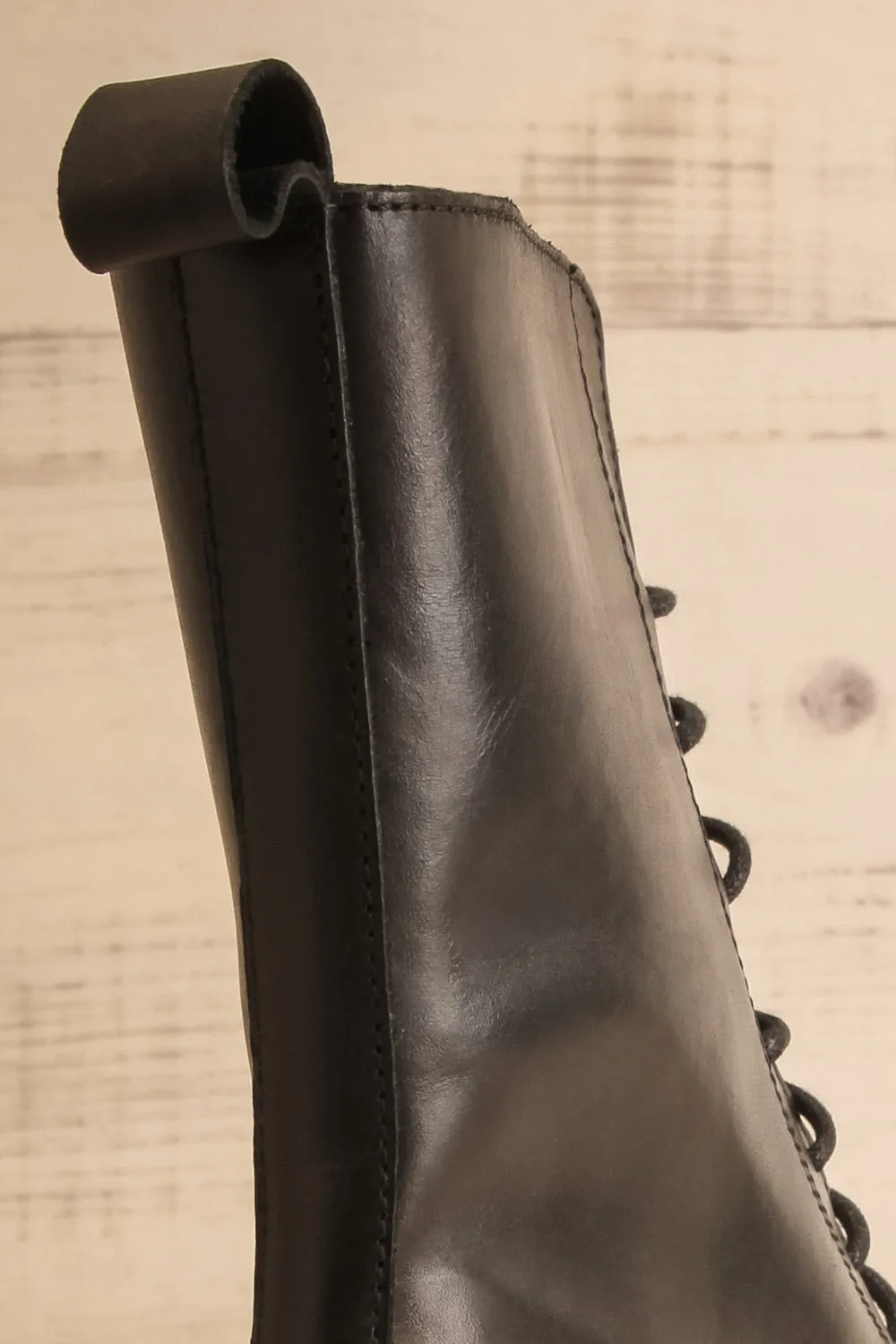 Bunker | Black Lace-Up Boots