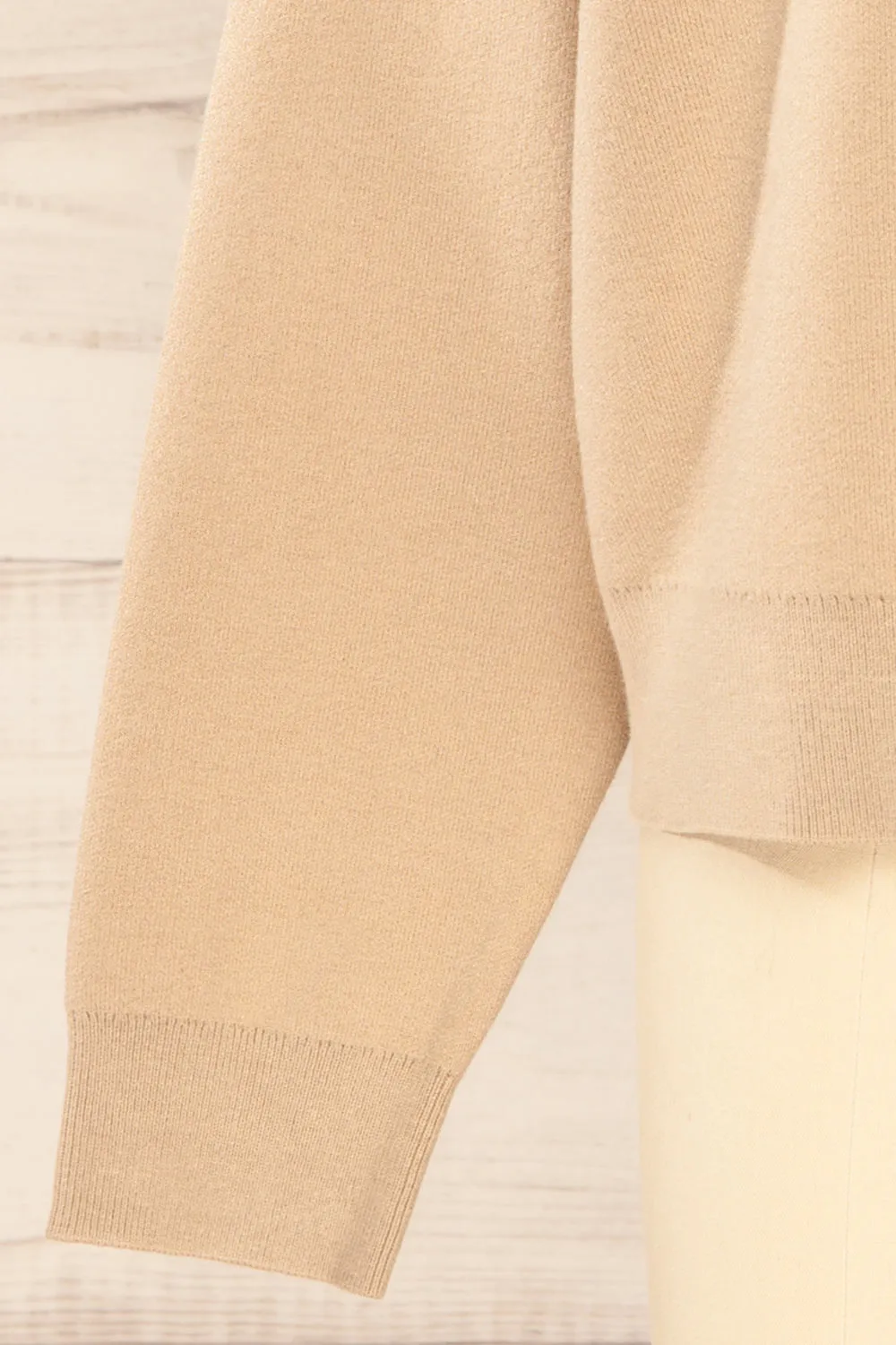 Calye Taupe | Oversized Short Sweater