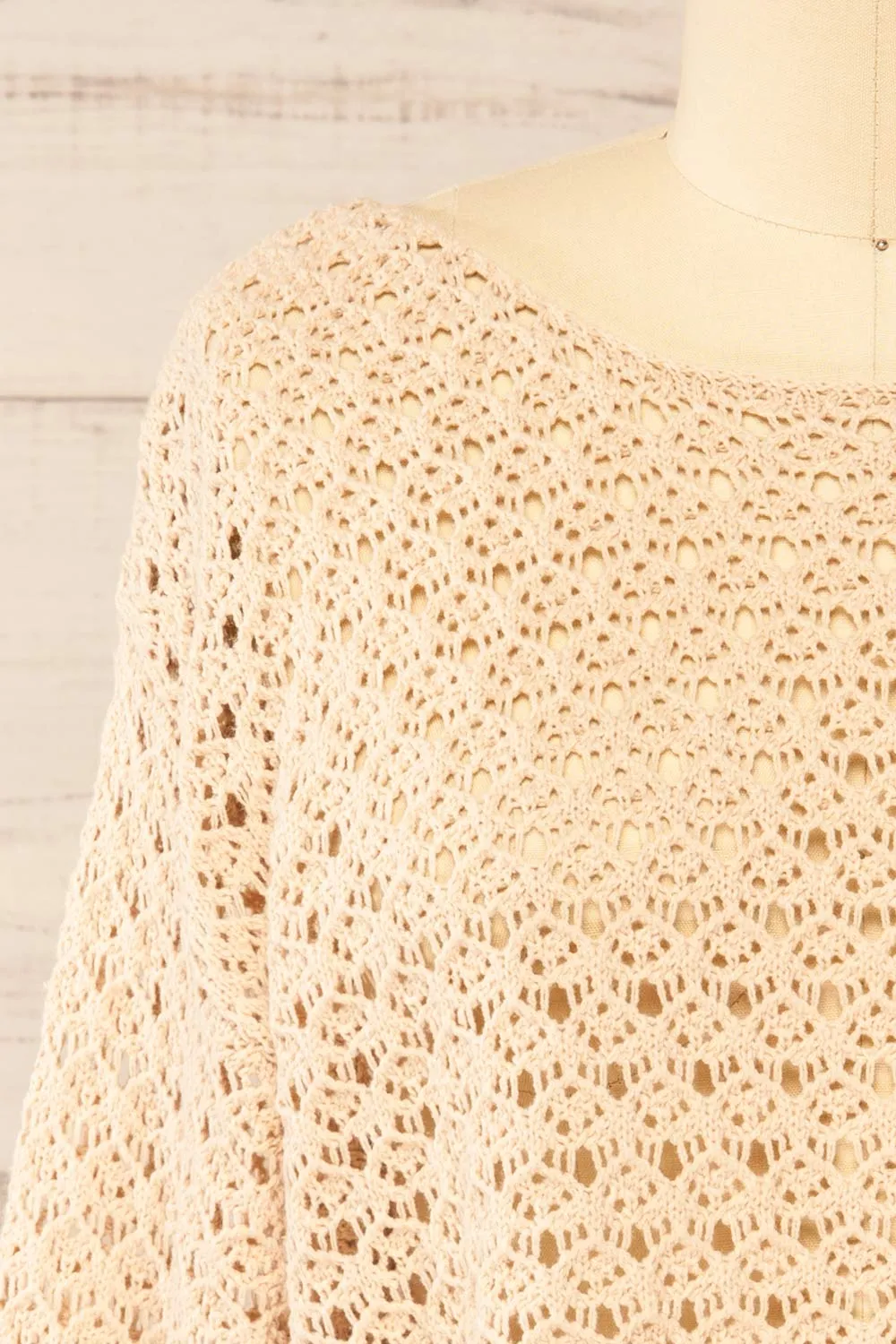Canterbury | Beige Crochet Cropped Top