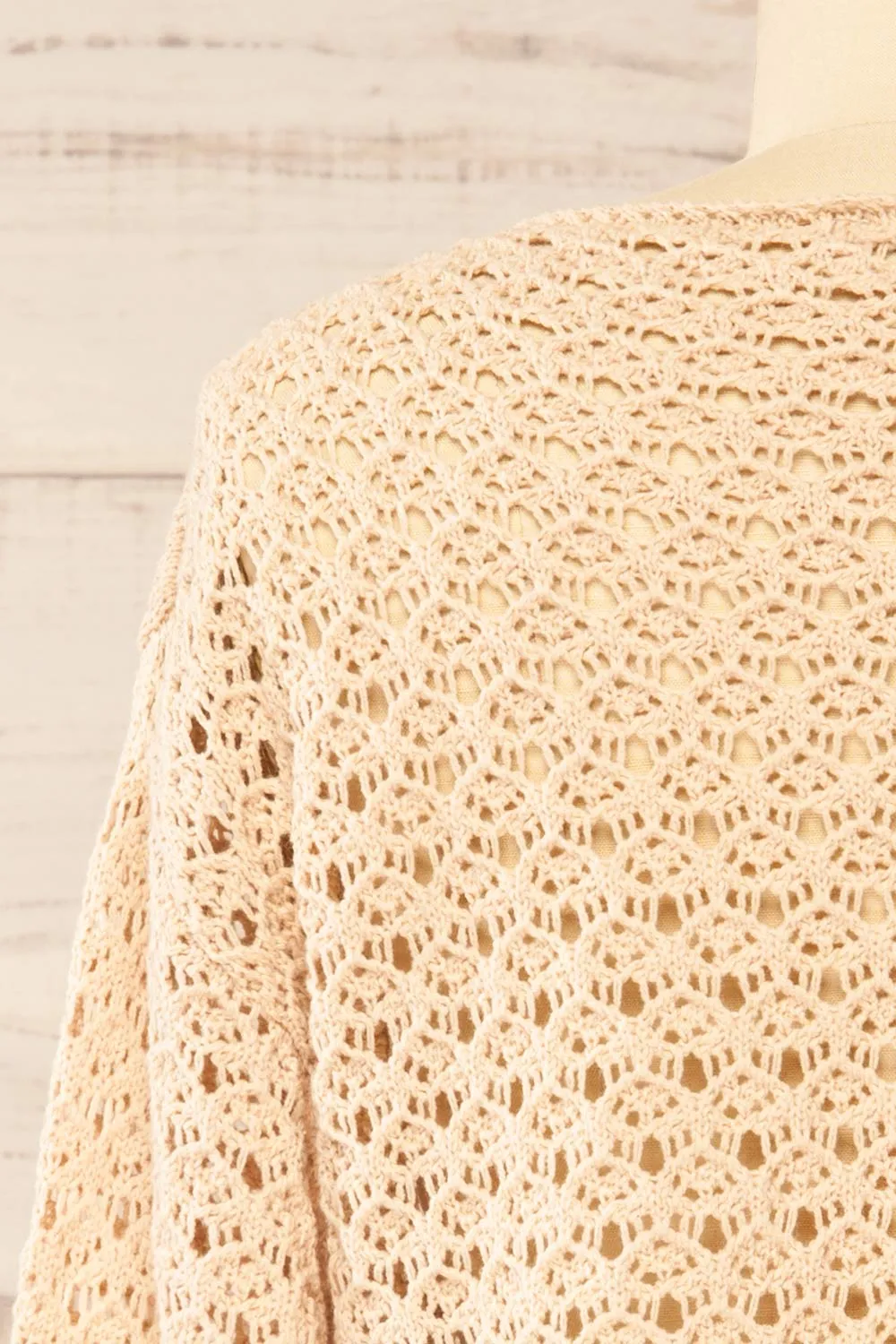 Canterbury | Beige Crochet Cropped Top