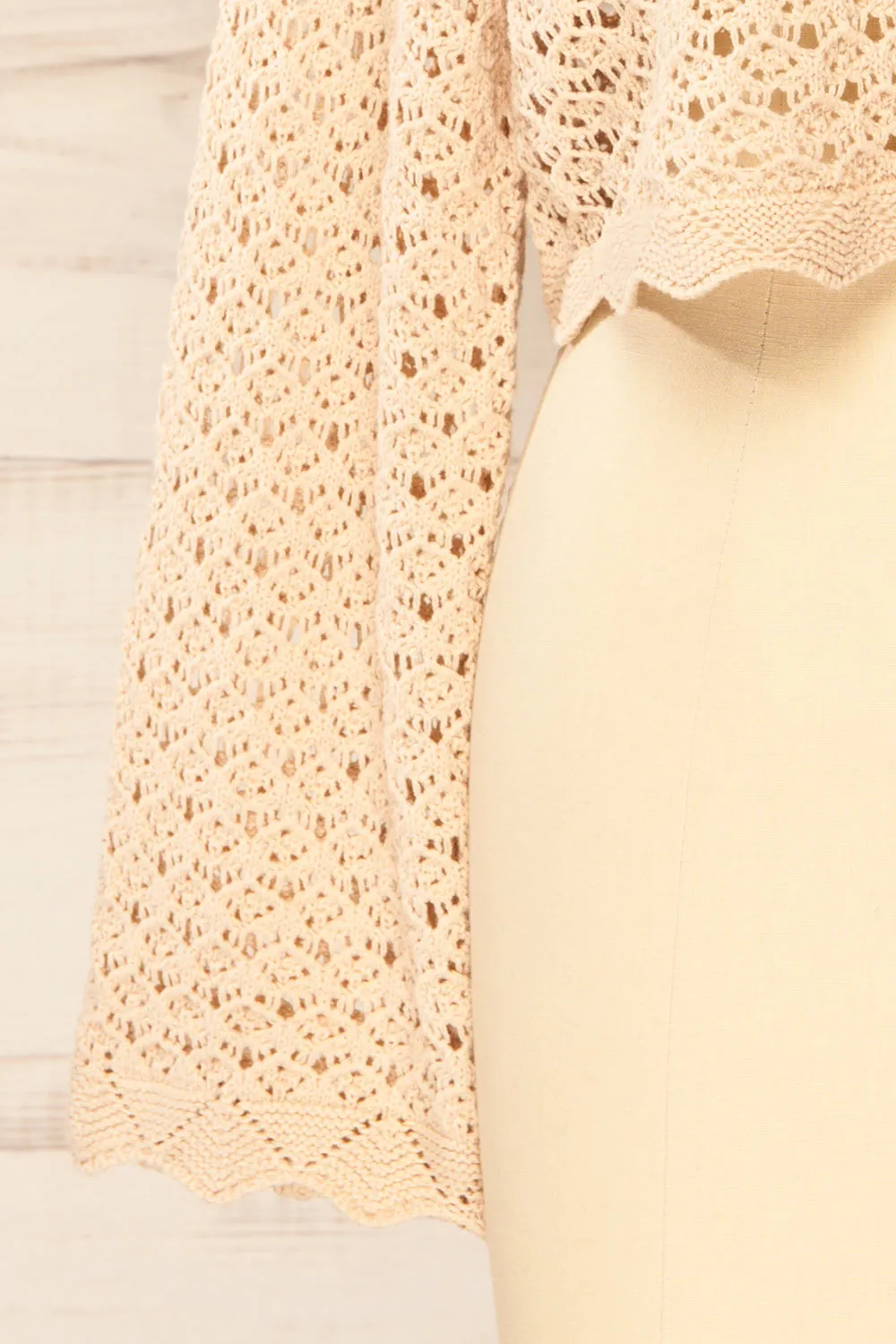 Canterbury | Beige Crochet Cropped Top