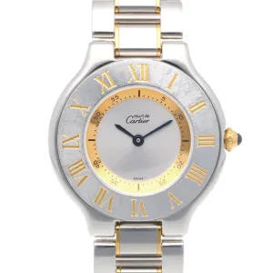 Cartier gold Plated Stainless Steel Wristwatch (Pre-Owned)