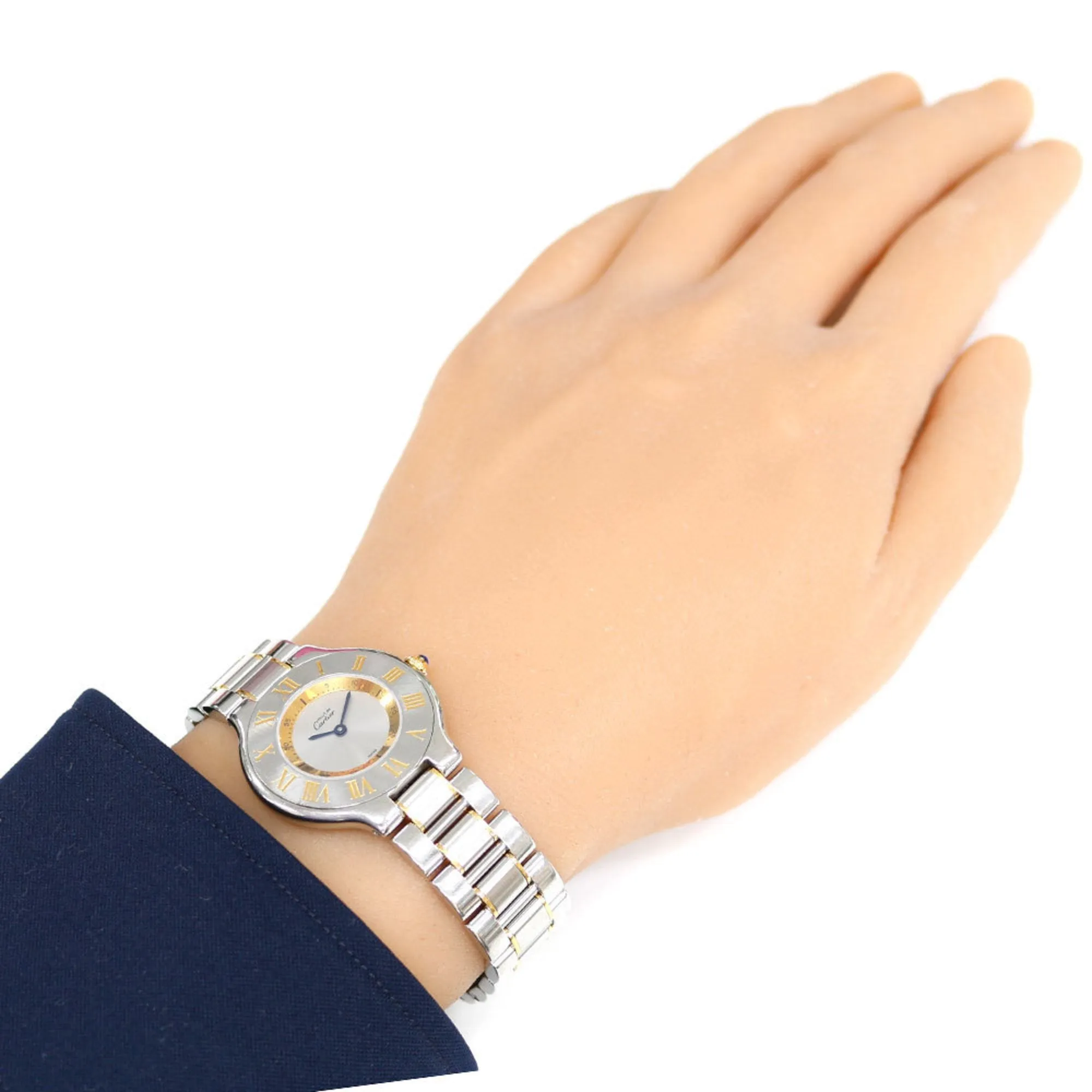 Cartier gold Plated Stainless Steel Wristwatch (Pre-Owned)