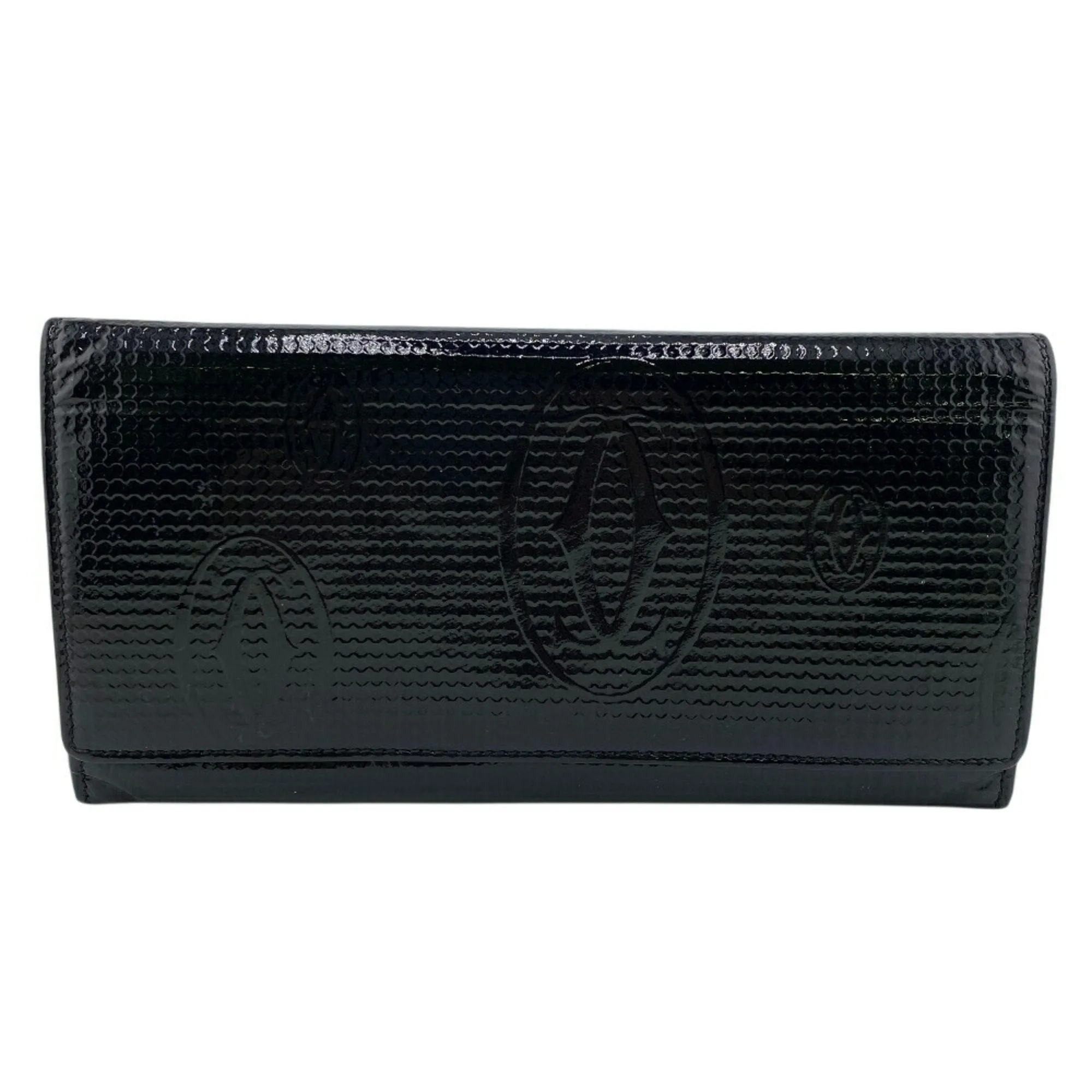 Cartier Patent Leather Long Wallet (Bi-Fold) (Pre-Owned)