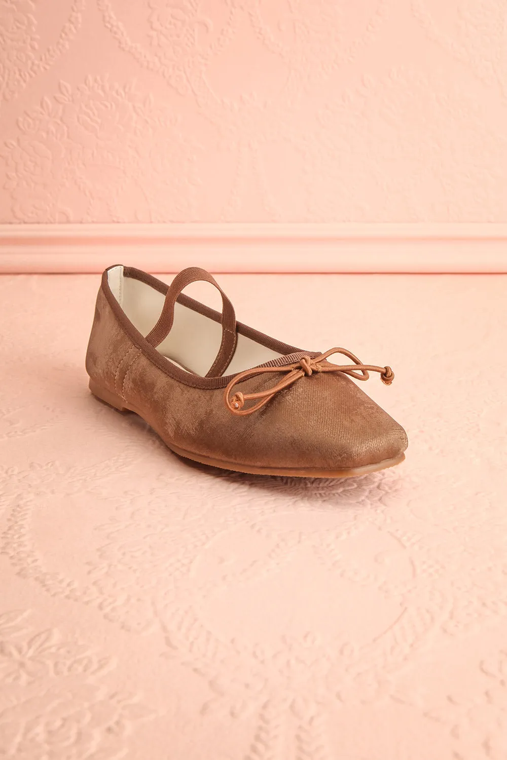 Cascadura Brown | Velvet Ballet Flats