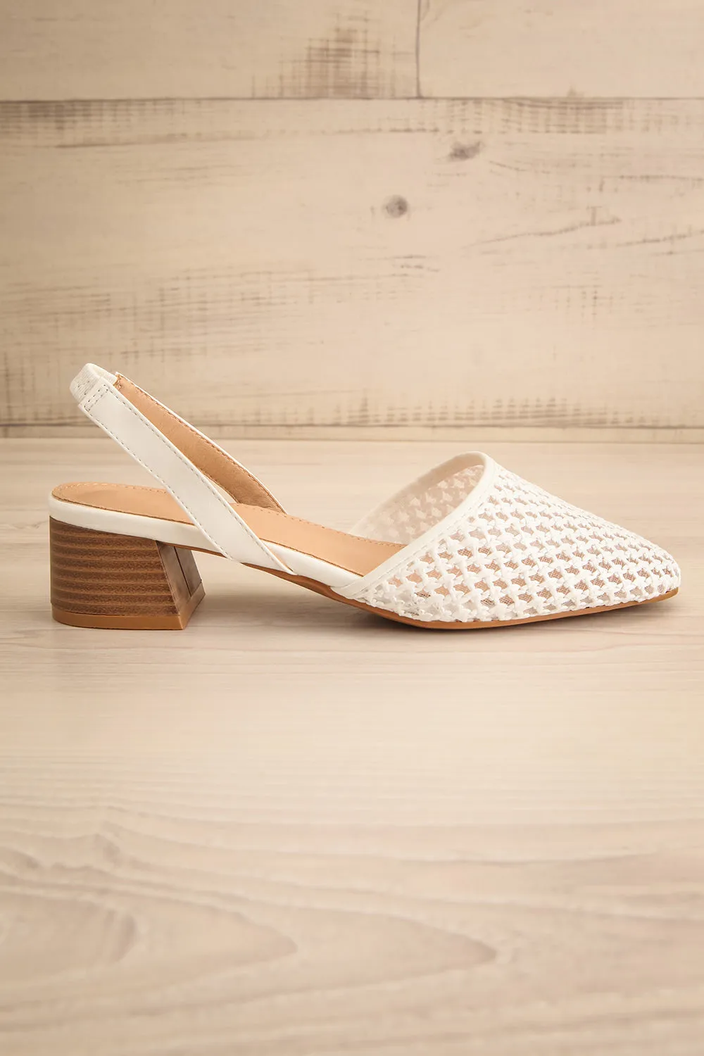 Complector White | Sling-Back Heels
