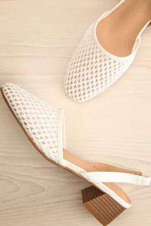 Complector White | Sling-Back Heels