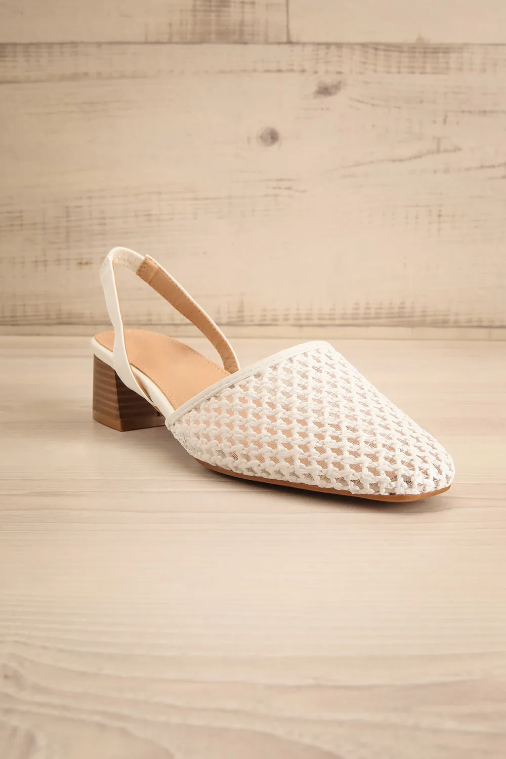 Complector White | Sling-Back Heels