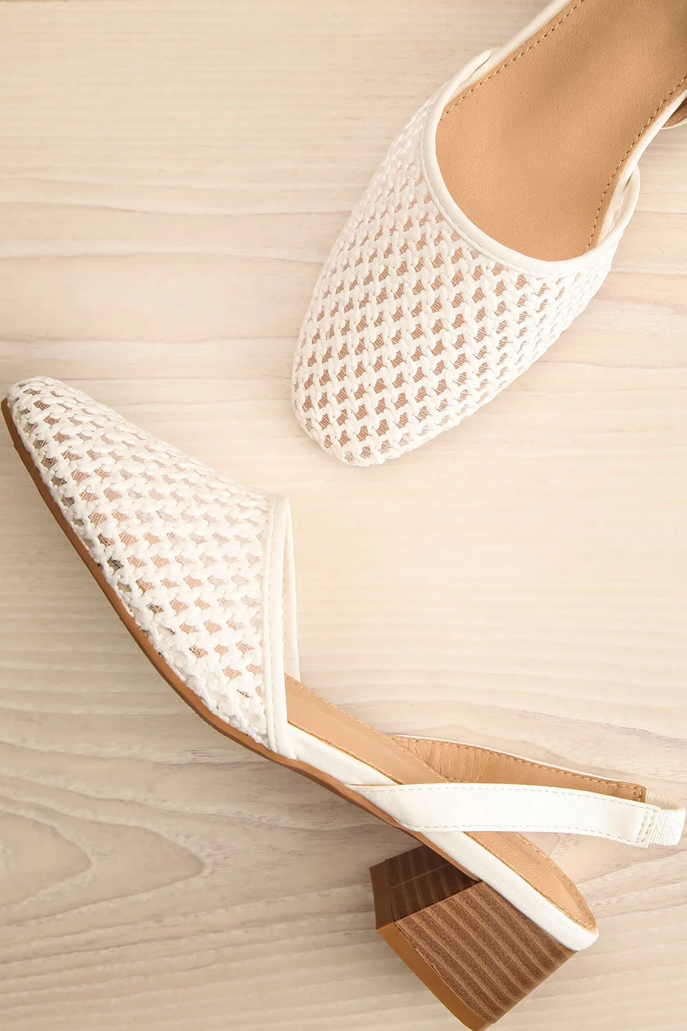 Complector White | Sling-Back Heels