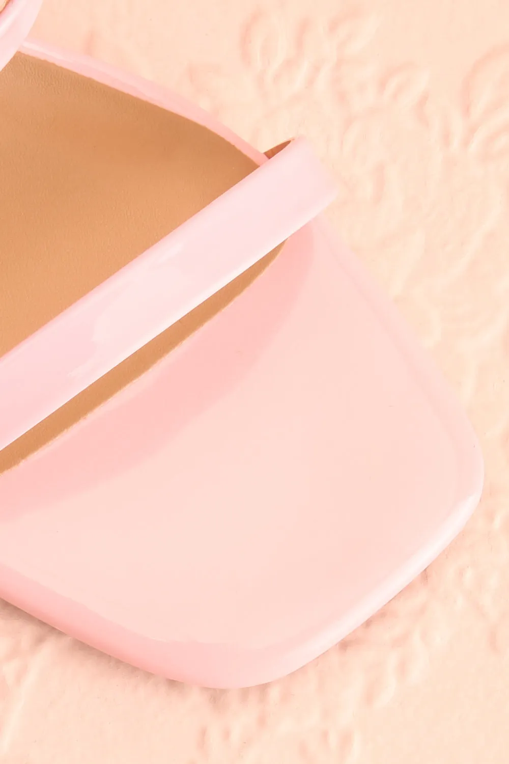 Corecta | Glossy Pink Heeled Sandals