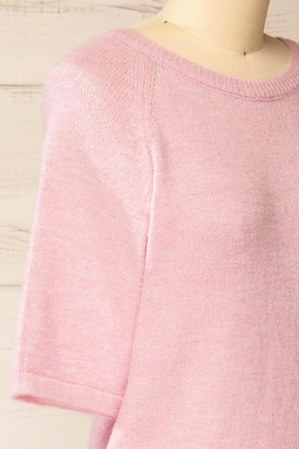 Cotonou | Oversized Pink Knit T-Shirt