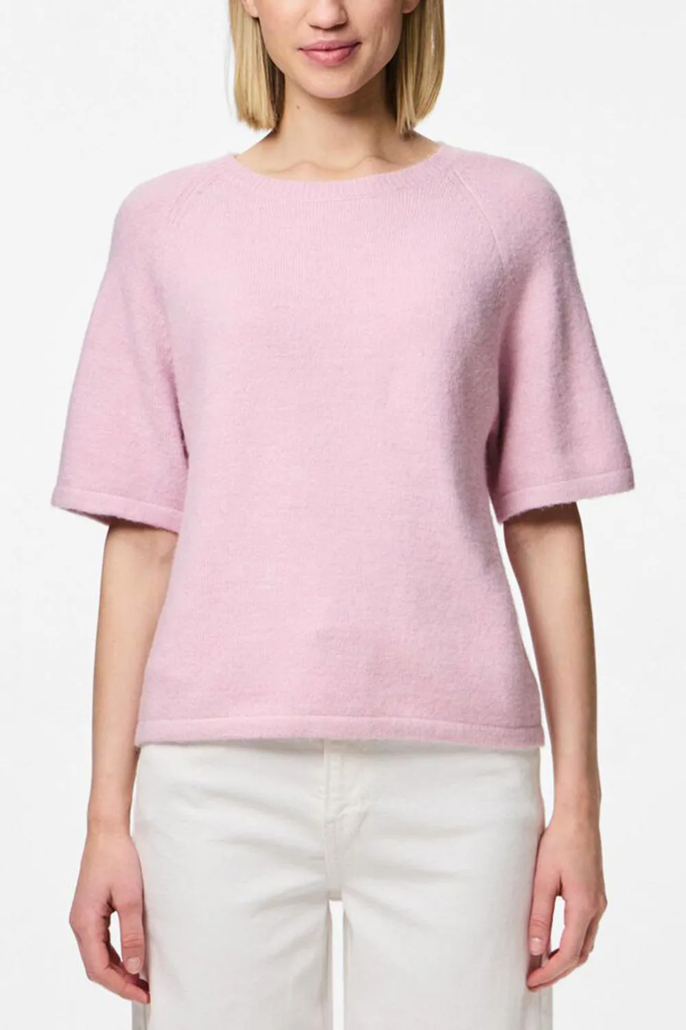 Cotonou | Oversized Pink Knit T-Shirt
