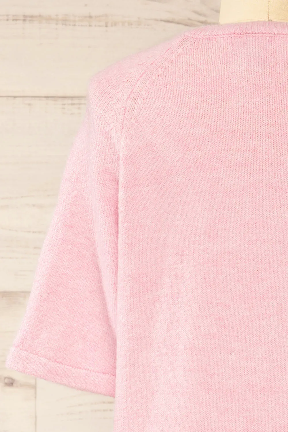 Cotonou | Oversized Pink Knit T-Shirt