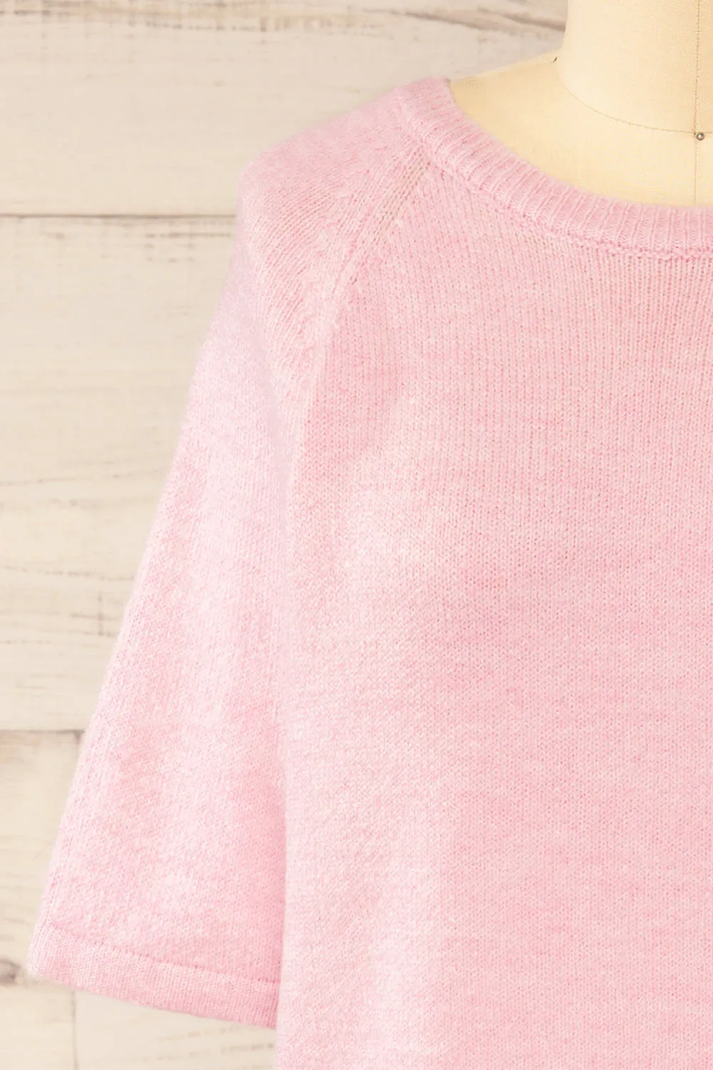Cotonou | Oversized Pink Knit T-Shirt