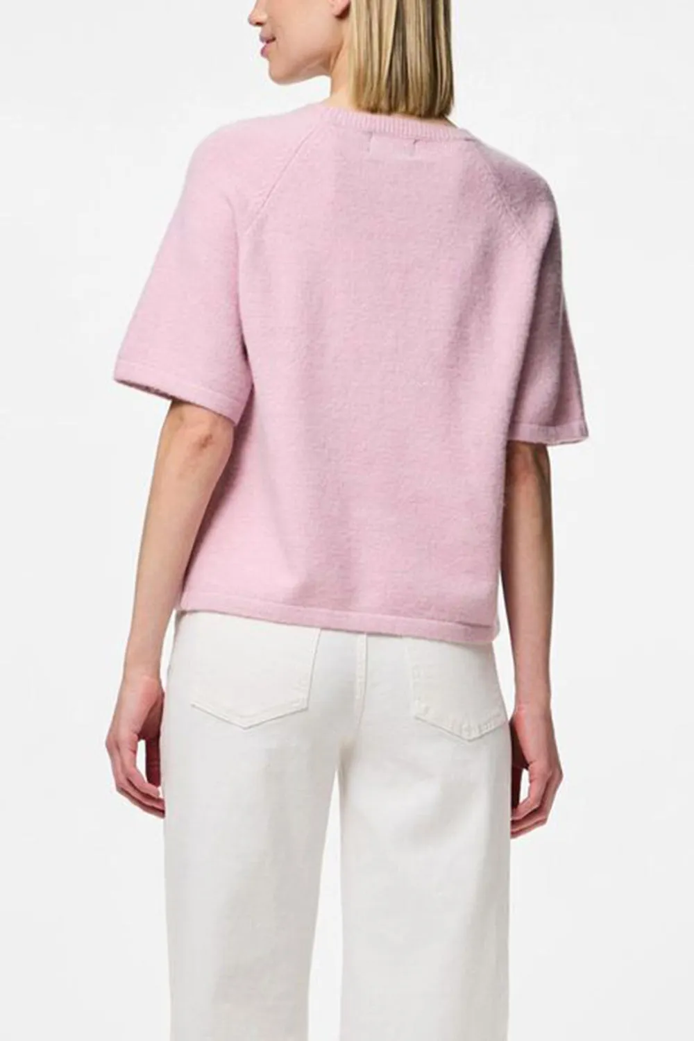 Cotonou | Oversized Pink Knit T-Shirt