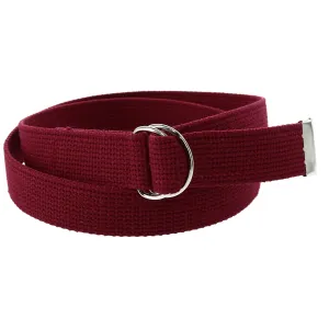 Cotton Web Belt with D Ring Buckle