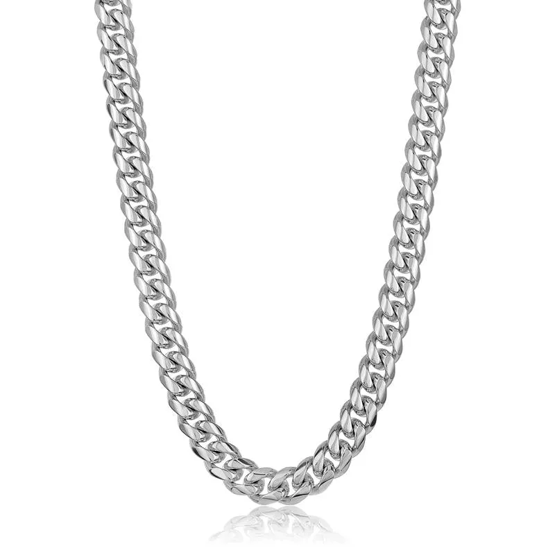 Crucible Los Angeles Men's 12mm Stainless Steel Curb Necklace